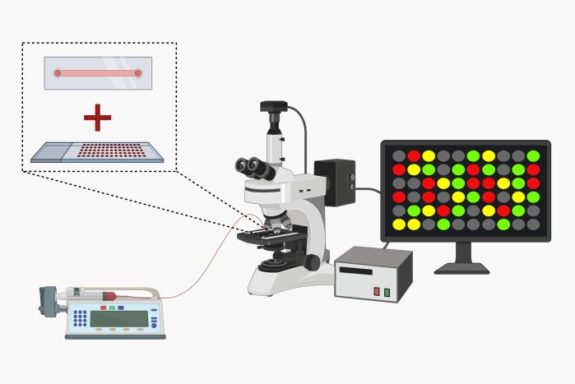 Microfluidic microarray assays